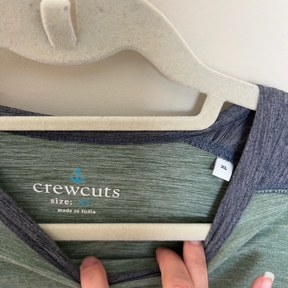 Crewcuts Green & Gray Long Sleeve top